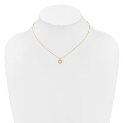 10k Madi K 3mm Opal Heart Necklace