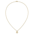 10k Madi K 3mm Opal Heart Necklace