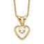10k Madi K 3mm Opal Heart Necklace
