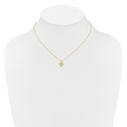 10k Madi K 3mm Blue Zircon Heart Birthstone Necklace