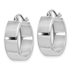10k White Gold Fancy Hoop Earrings