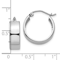 10k White Gold Fancy Hoop Earrings