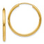 10k Polished Round Endless 2mm Hoop Earrings