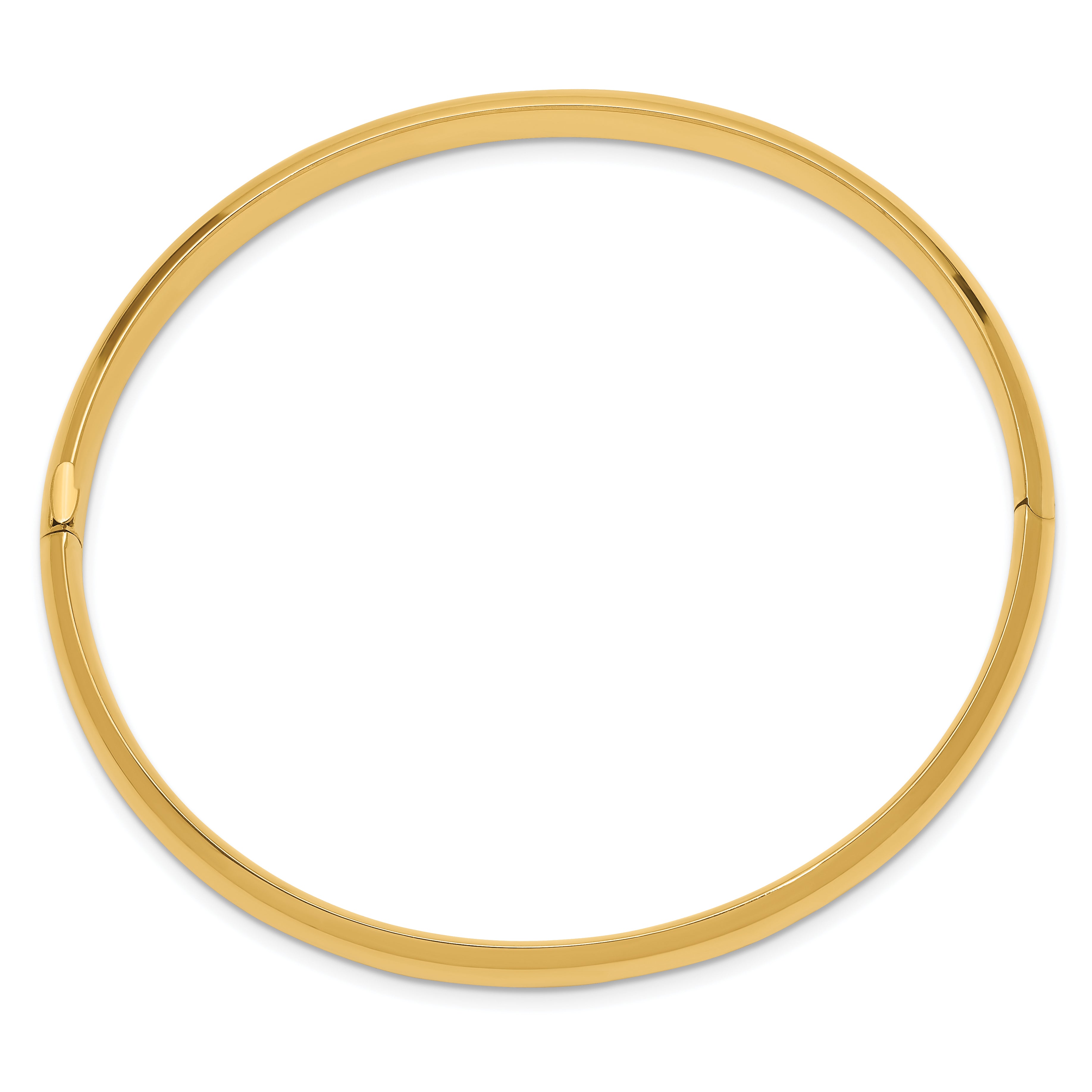 10k 4/16 Oversize High Polished Hinged Bangle Bracelet