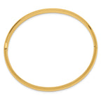 10k 4/16 Oversize High Polished 6mm Hinged Bangle Bracelet