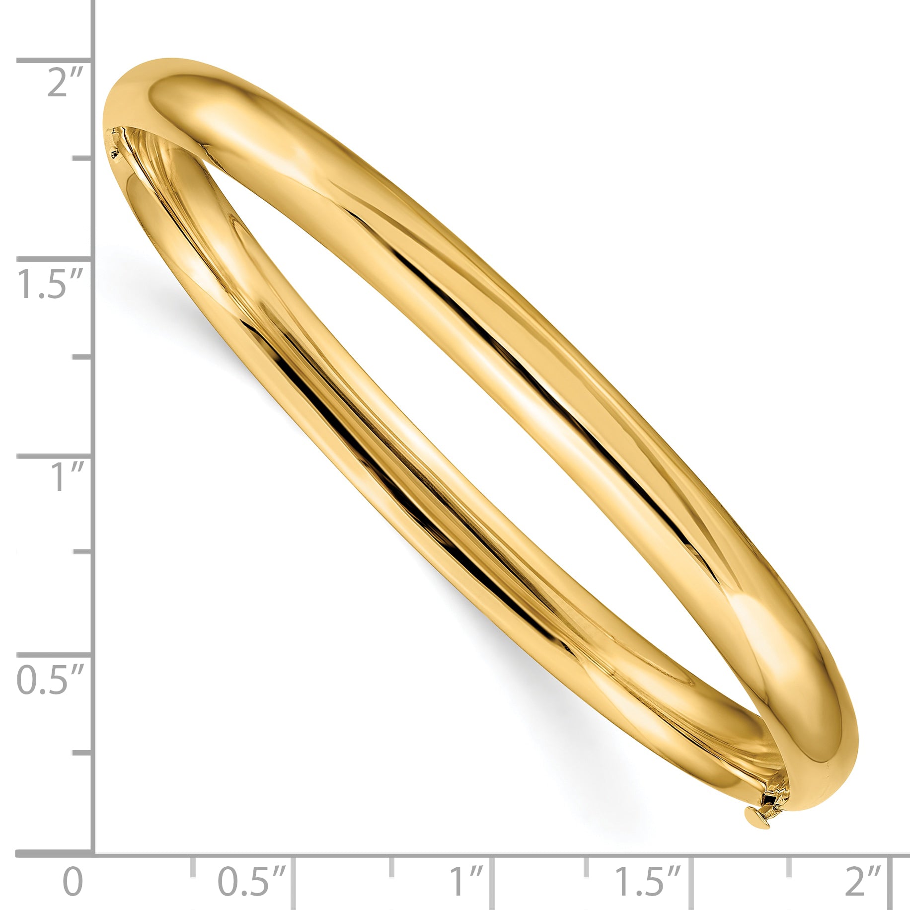 10k 4/16 High Polished Hinged Bangle Bracelet Secondary image