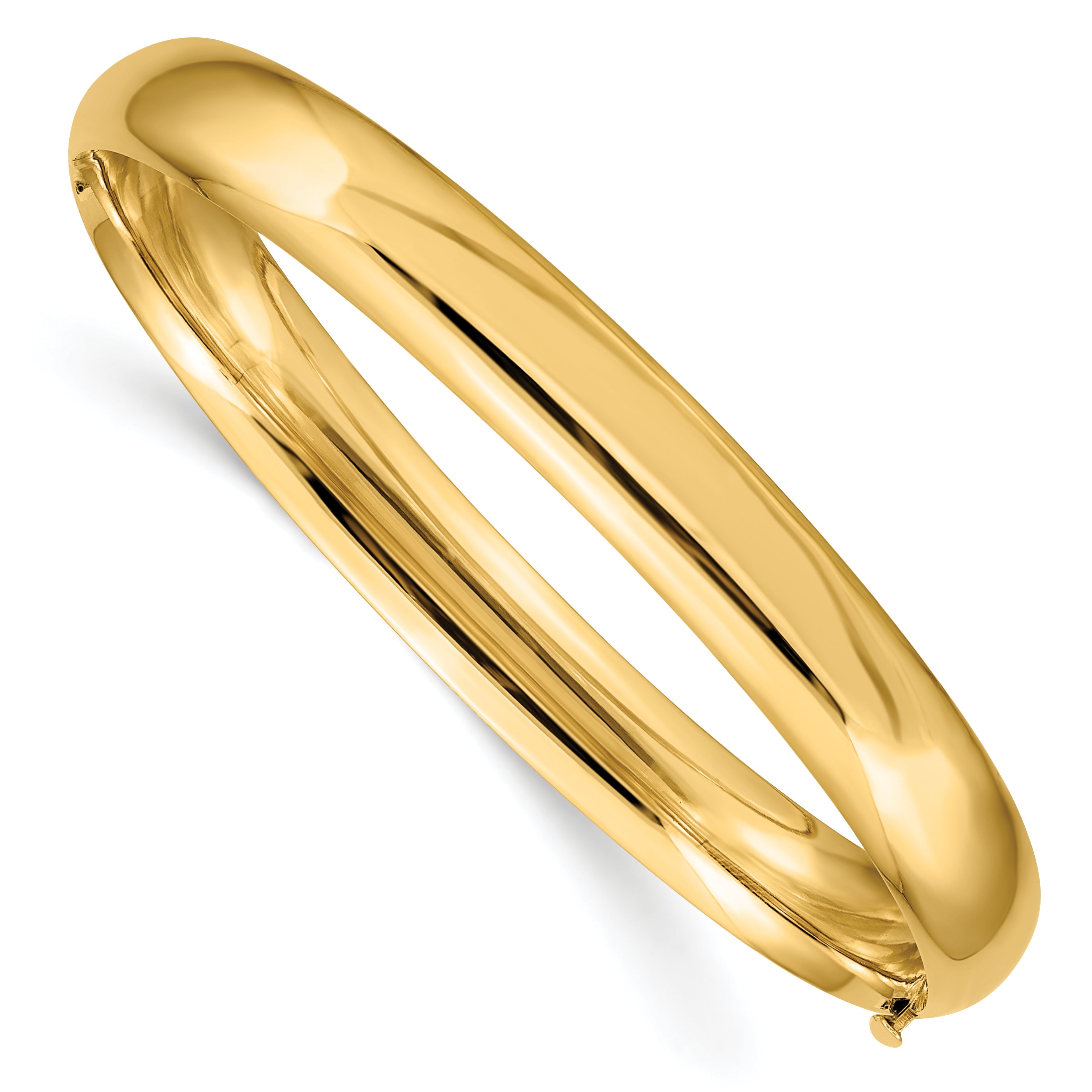 10k 5/16 Oversize High Polished Hinged Bangle Bracelet Main image
