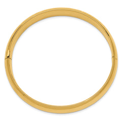 10k 7/16 High Polished Hinged Bangle Bracelet