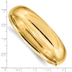 10k 9/16 High Polished Hinged Bangle Bracelet