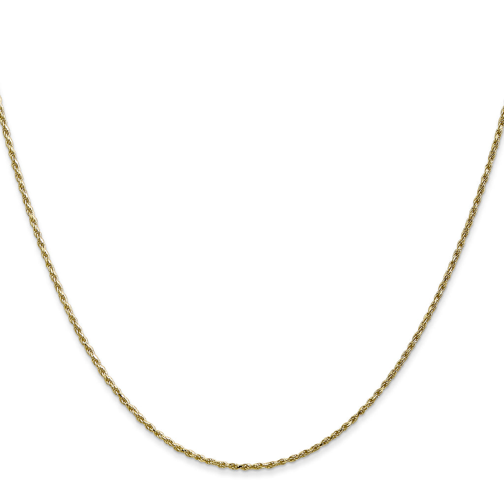 10K None 1.15mm Rope Chain Necklace - view 2