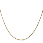 10K None 1.15mm Rope Chain Necklace - view 2