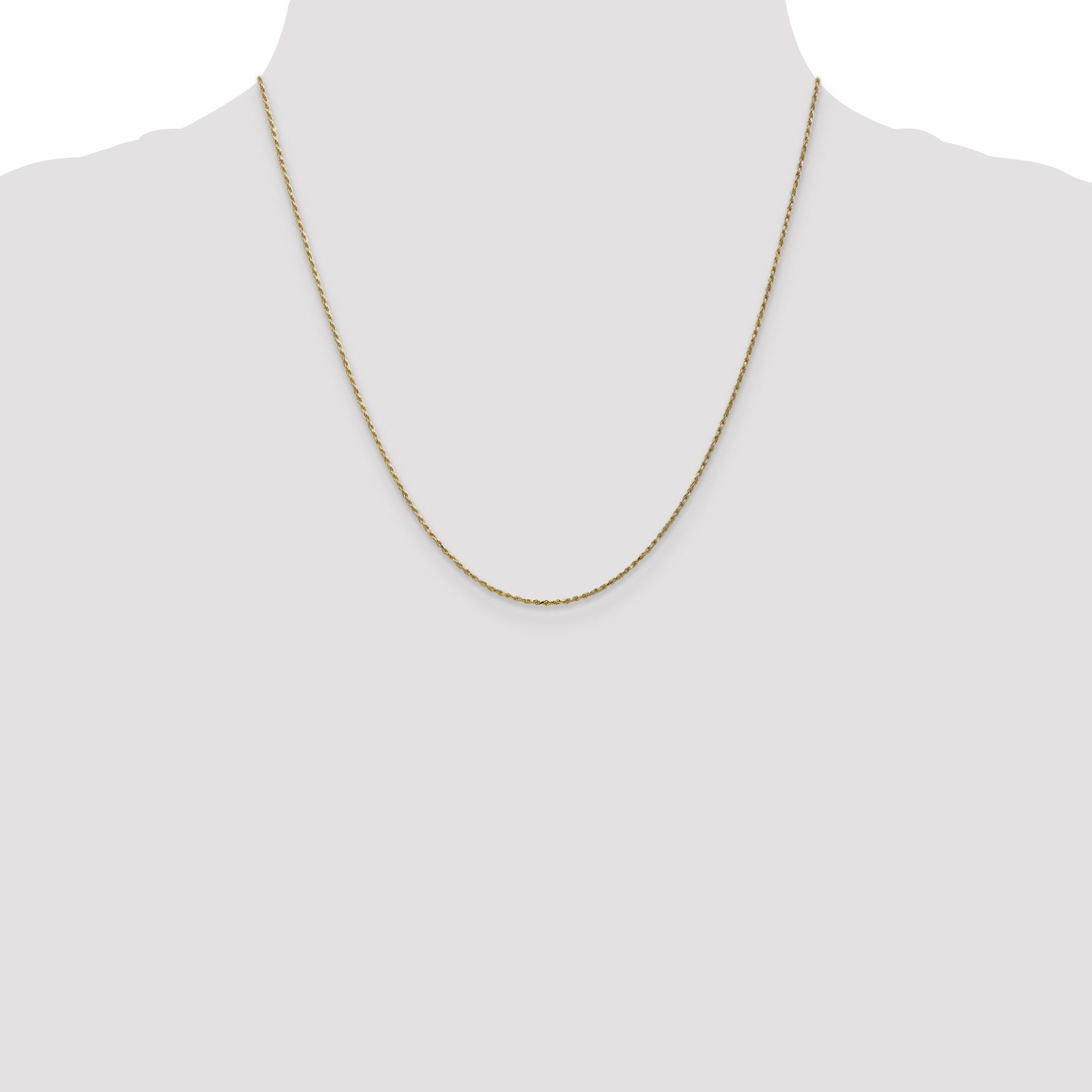 10K None 1.15mm Rope Chain Necklace - view 4