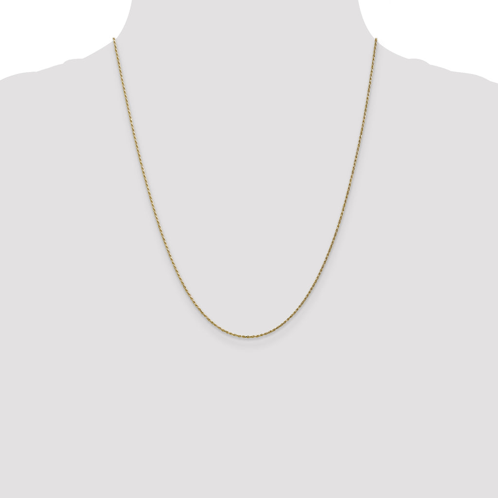 10K None 1.15mm Rope Chain Necklace - view 4
