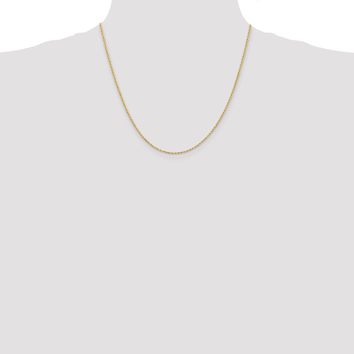 10K Yellow Gold 1.5mm Rope Chain - Sophia Jewelers