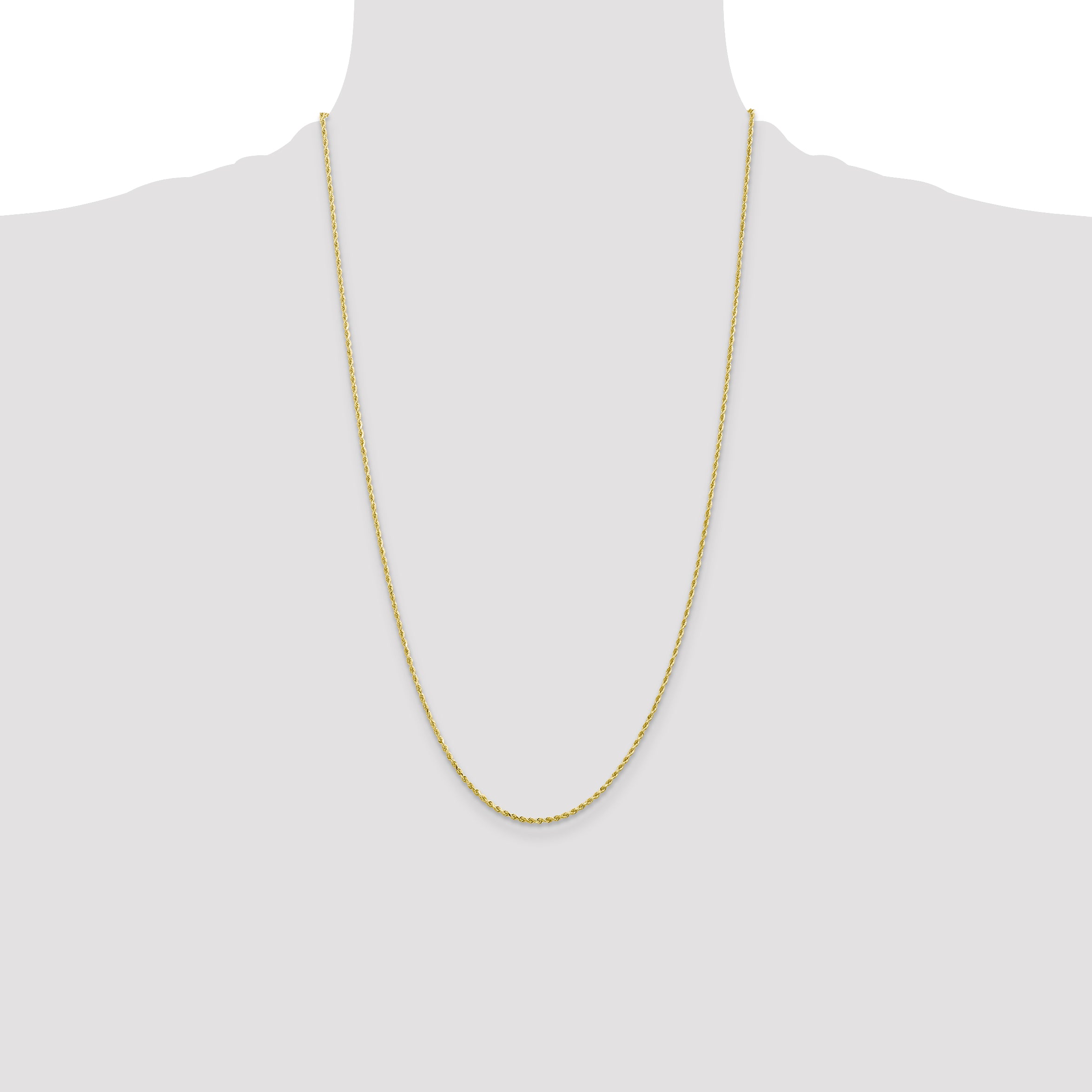 10k 1.5mm Diamond-cut Rope Chain
