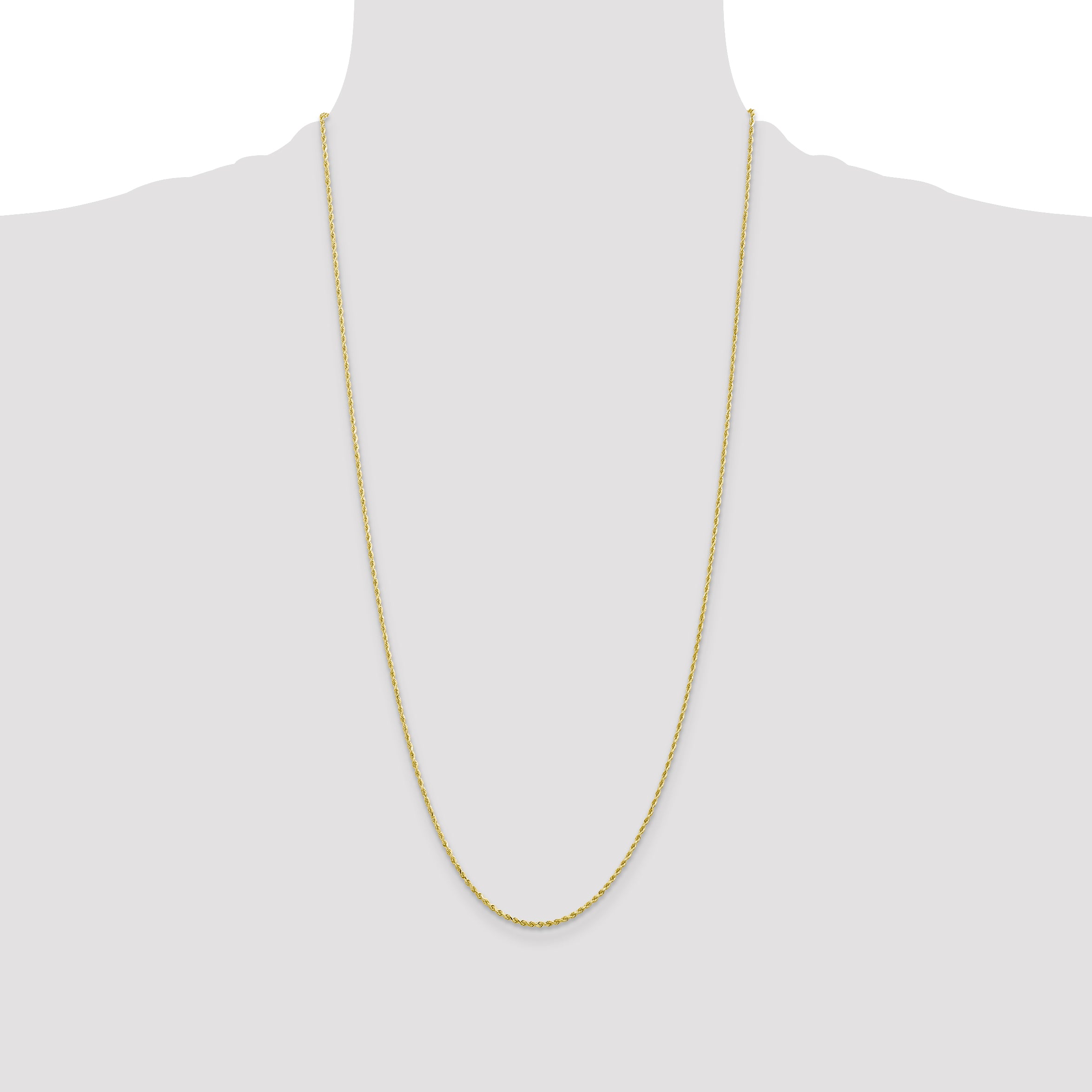 10k 1.5mm Diamond-cut Rope Chain