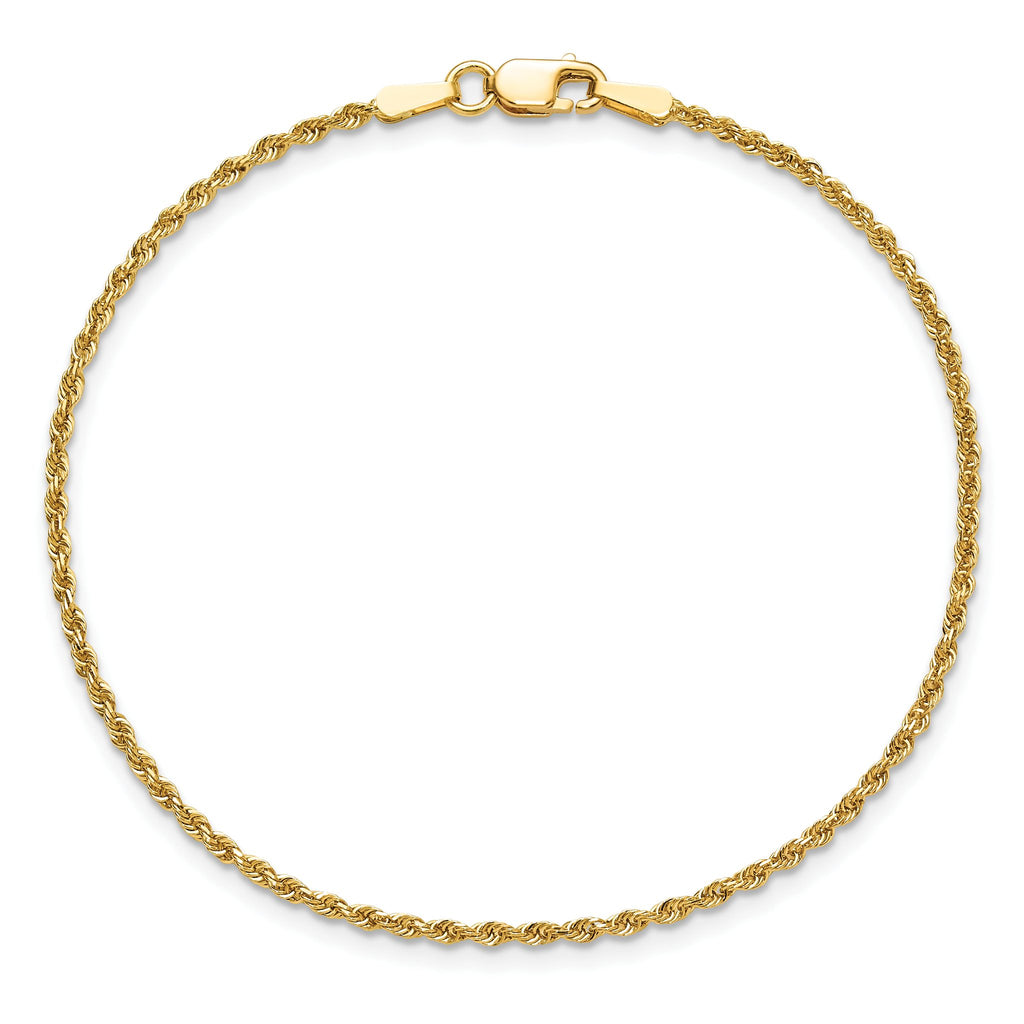 10K Yellow Gold 1.5mm Rope Chain - Sophia Jewelers