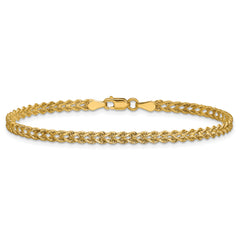 10k 3.0mm Wide Double Strand Rope Bracelet