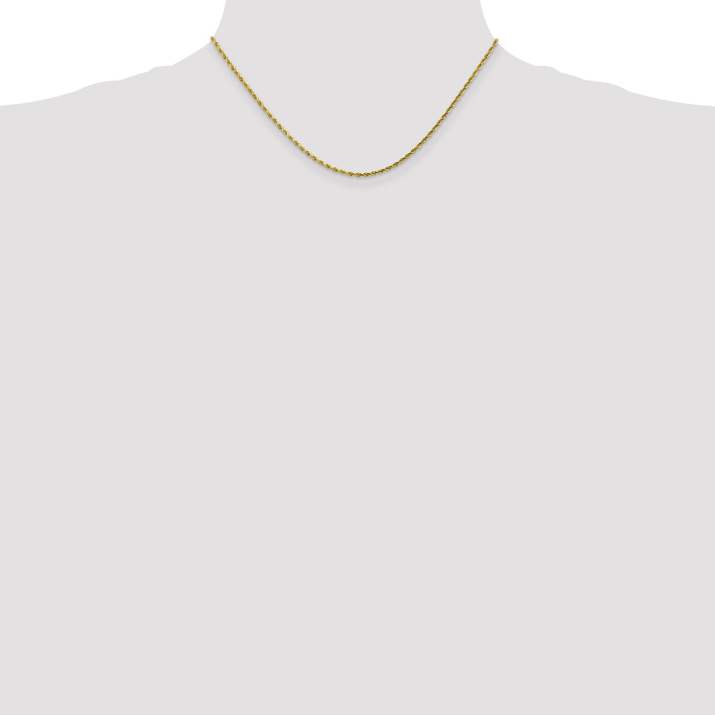 10k 1.75mm Diamond-cut Rope Chain