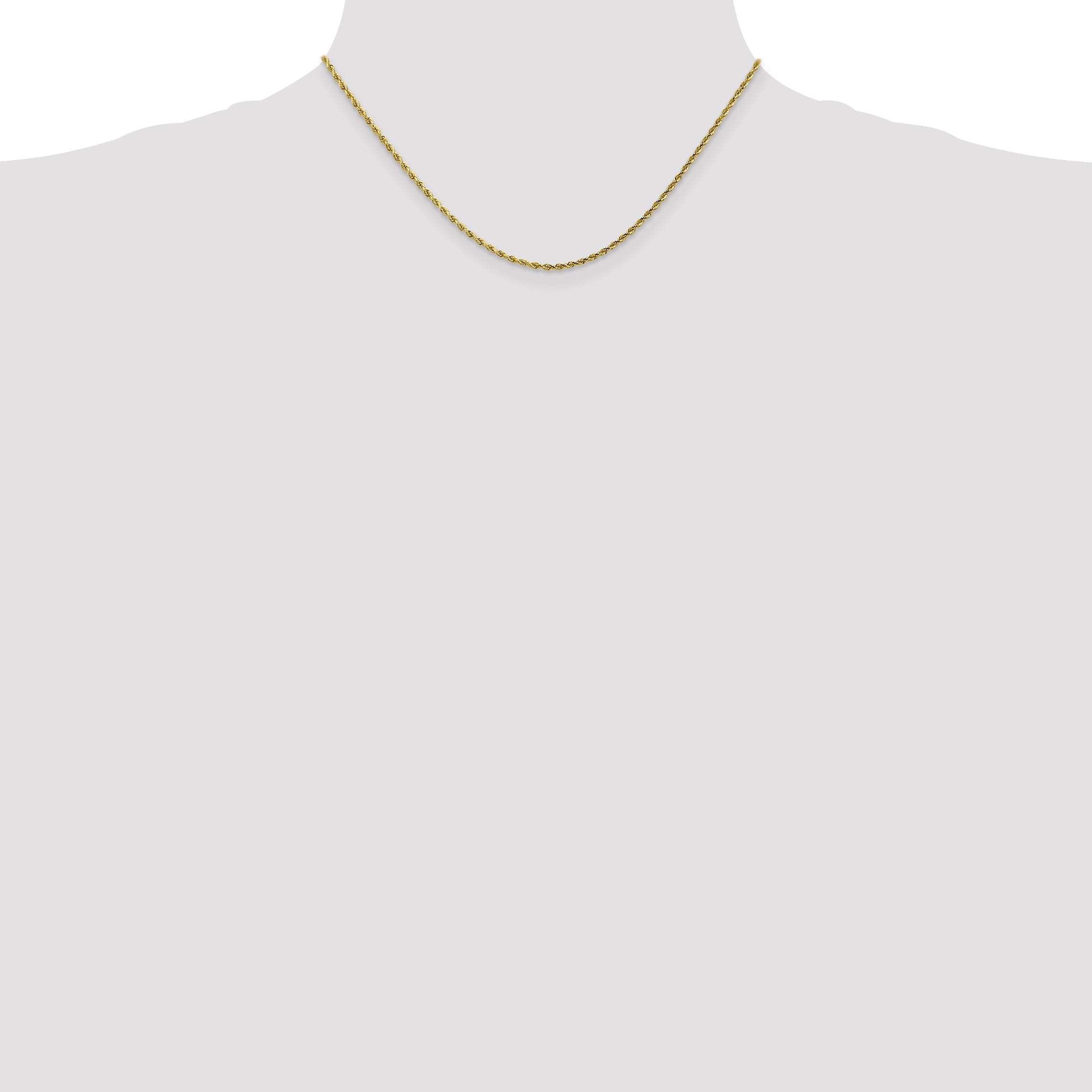 10k 1.75mm Diamond-cut Rope Chain