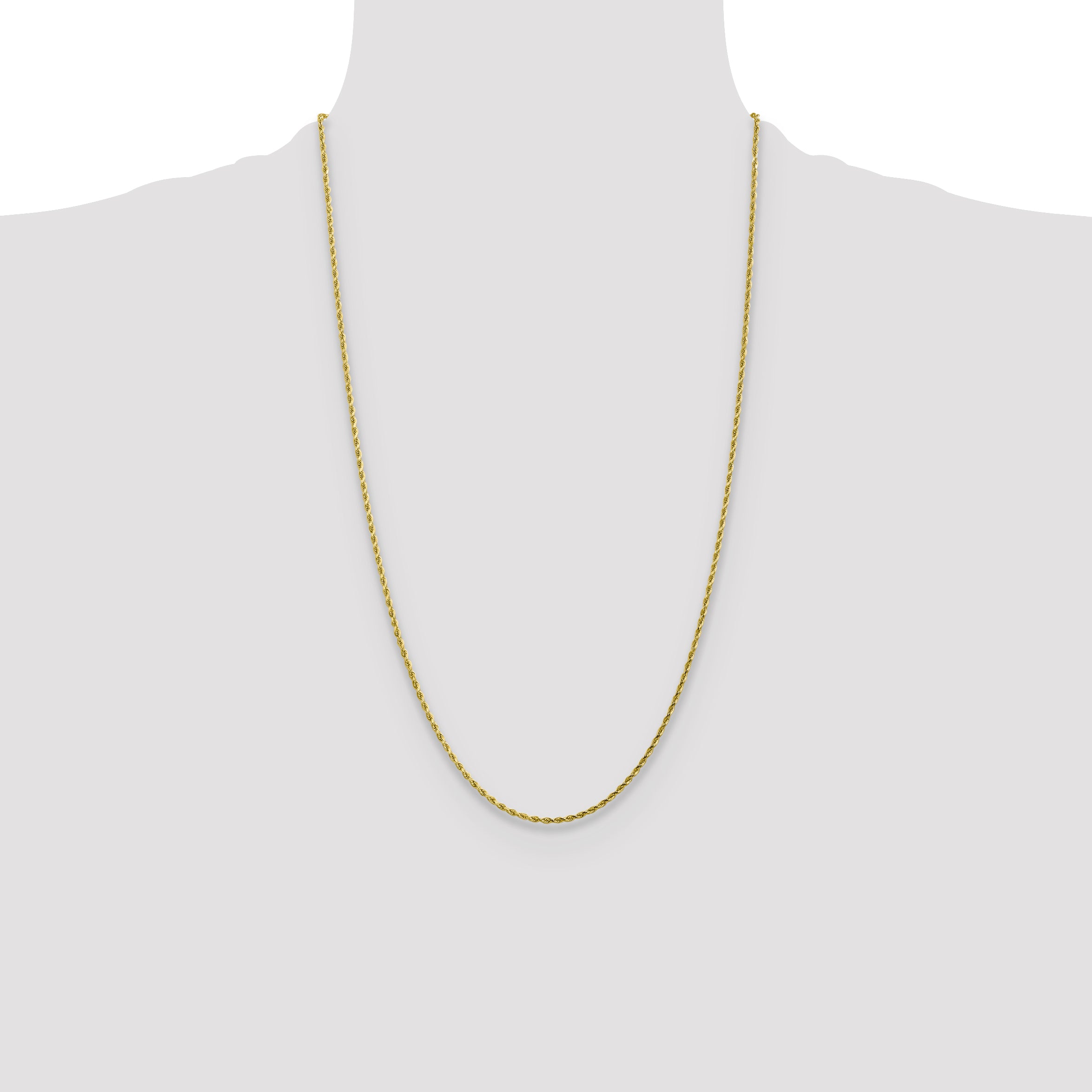 10k 1.75mm Diamond-cut Rope Chain