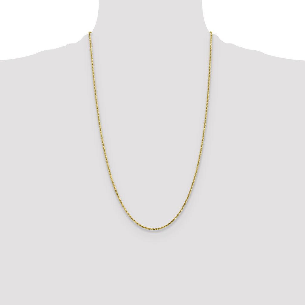 10k 1.75mm Diamond-cut Rope Chain