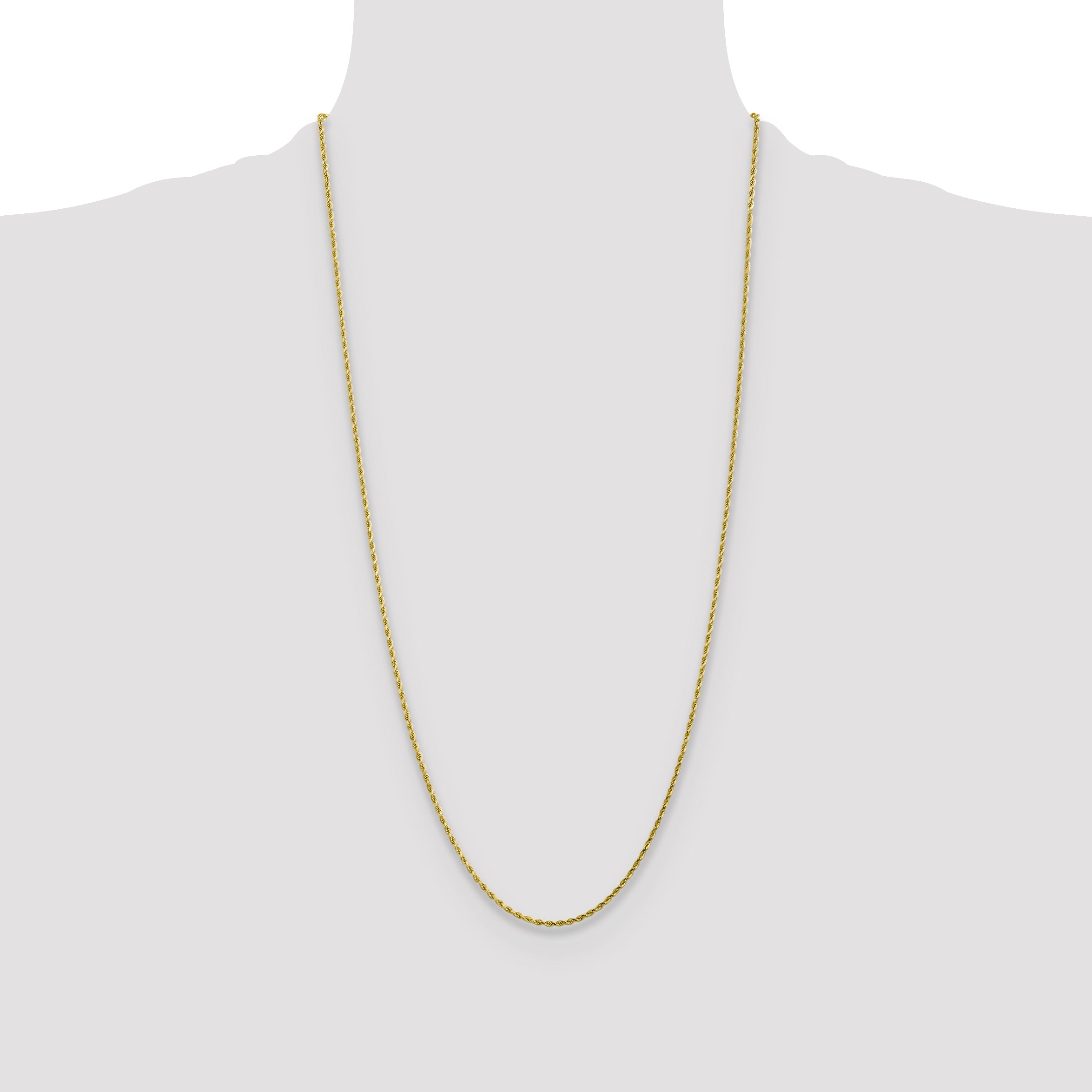 10k 1.75mm Diamond-cut Rope Chain