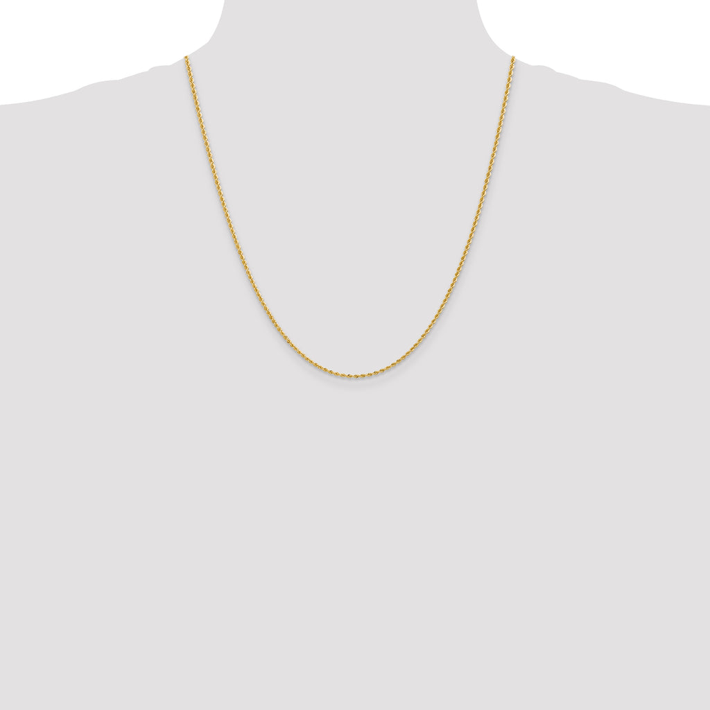 10k 2mm Regular Rope Chain