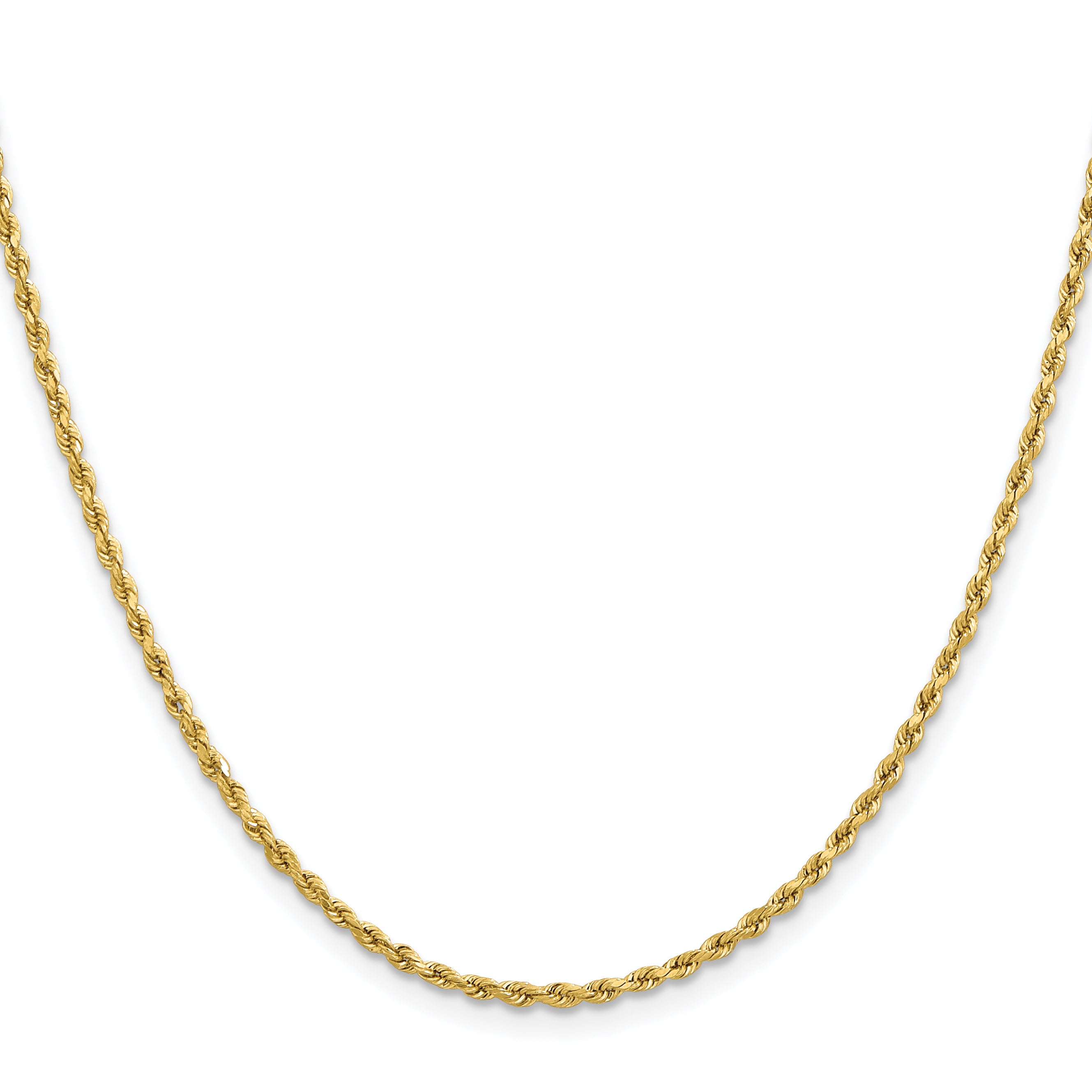 Diamond-Cut Rope Chain in 10K Yellow Gold, 2mm Secondary image