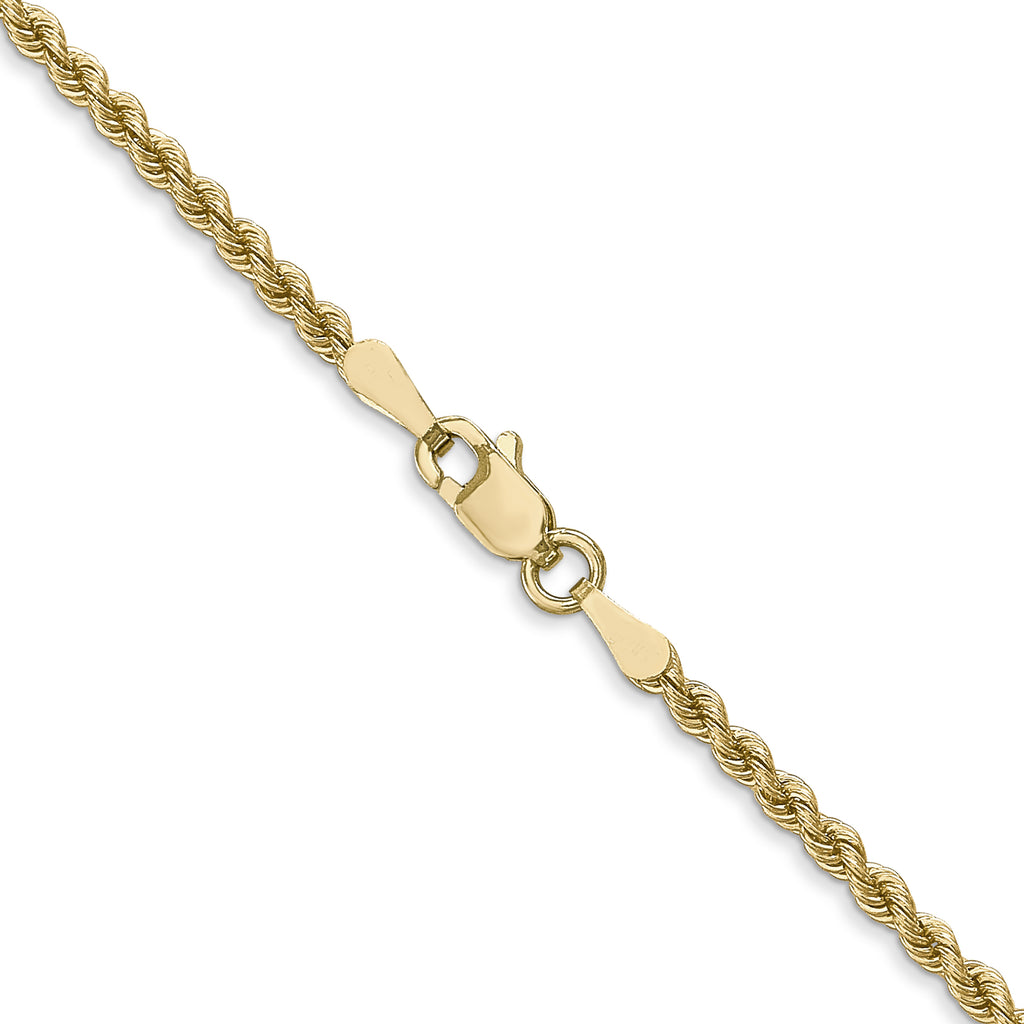 10K None 2.25mm Rope Chain Necklace - view 3