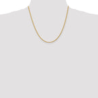 10K None 2.25mm Rope Chain Necklace - view 4