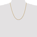 10K None 2.25mm Rope Chain Necklace - view 4