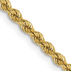 10K None 2.25mm Rope Chain Necklace - 30 in