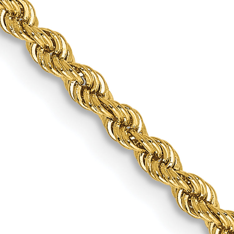 10K None 2.25mm Rope Chain Necklace - 30 in