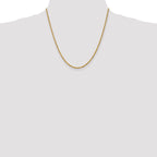 10k 2.25mm Diamond-cut Rope Chain