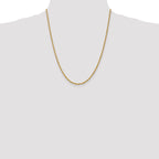 10k 2.25mm Diamond-cut Rope Chain