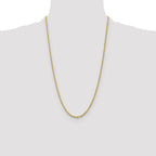 10k 2.25mm Diamond-cut Rope Chain