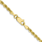 10k 2.75mm Diamond-cut Rope Chain