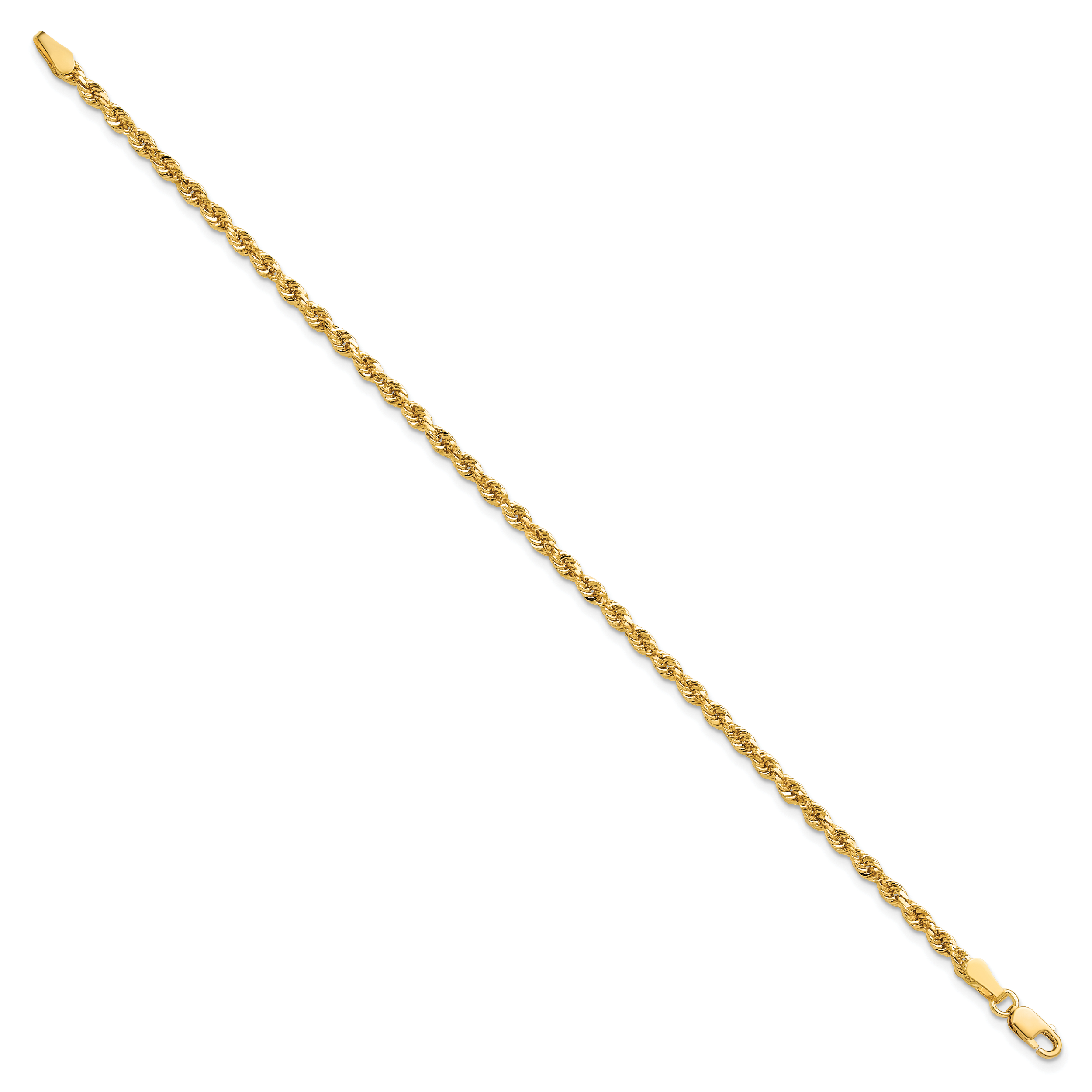 10k 2.75mm Diamond-cut Rope Chain Secondary image