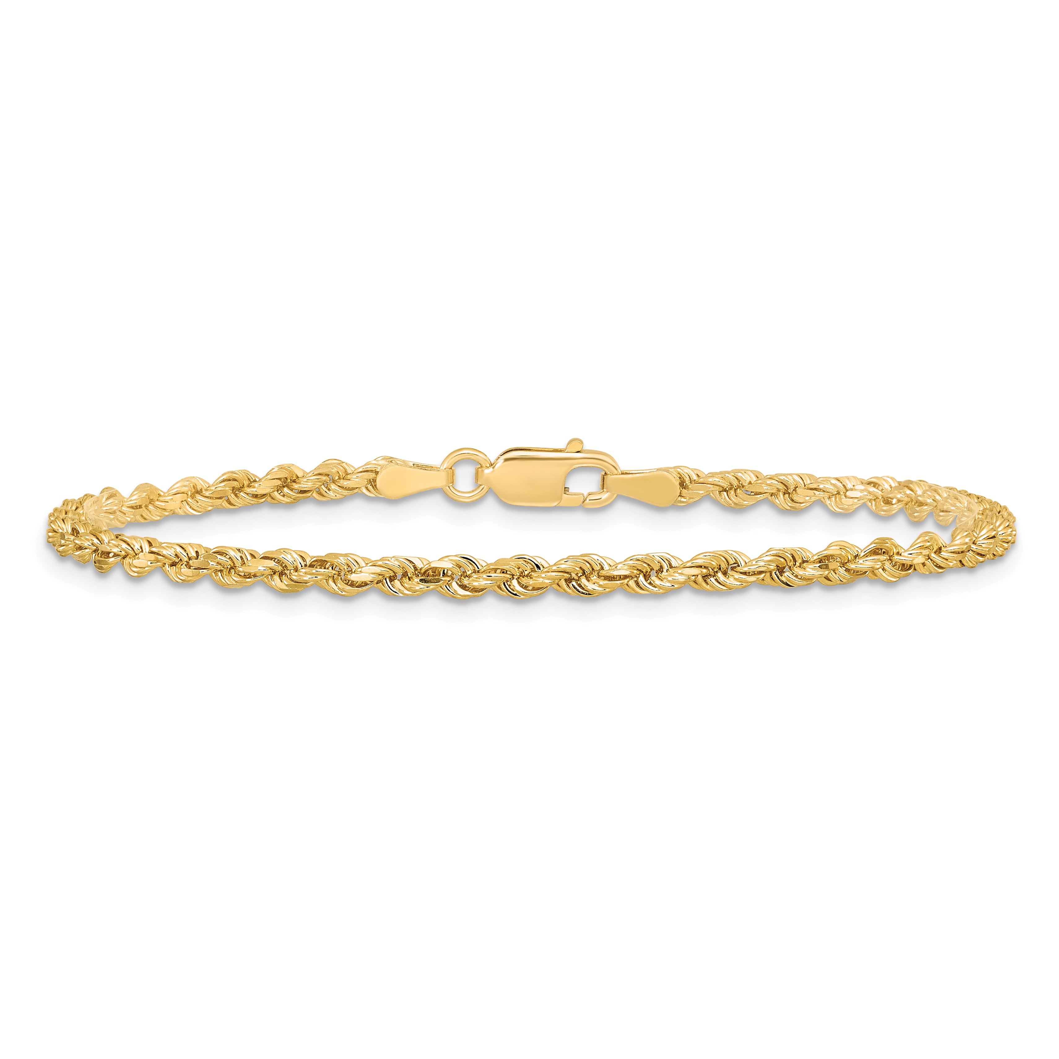 10k 2.75mm Diamond-cut Rope Chain