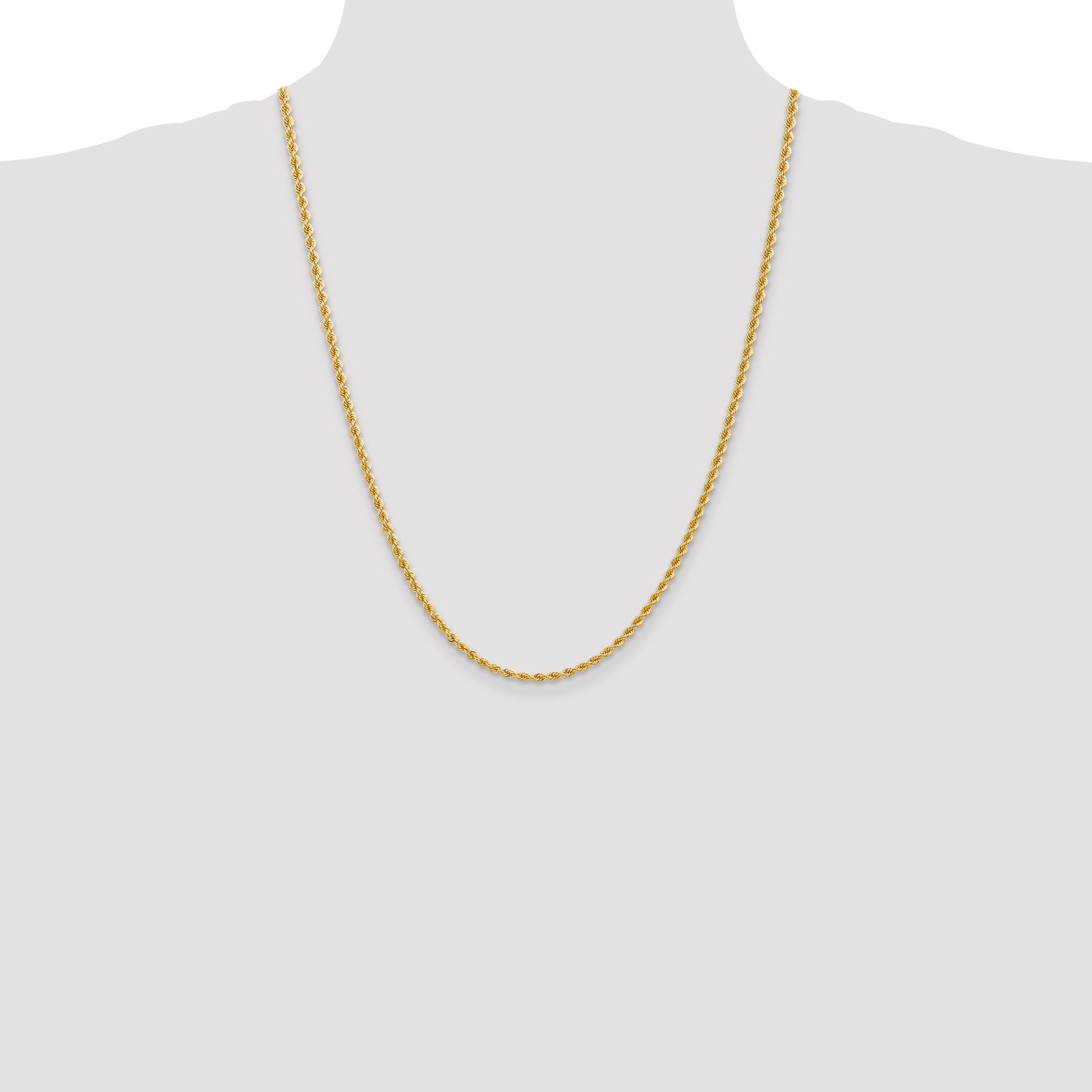 10k 2.75mm Regular Rope Chain