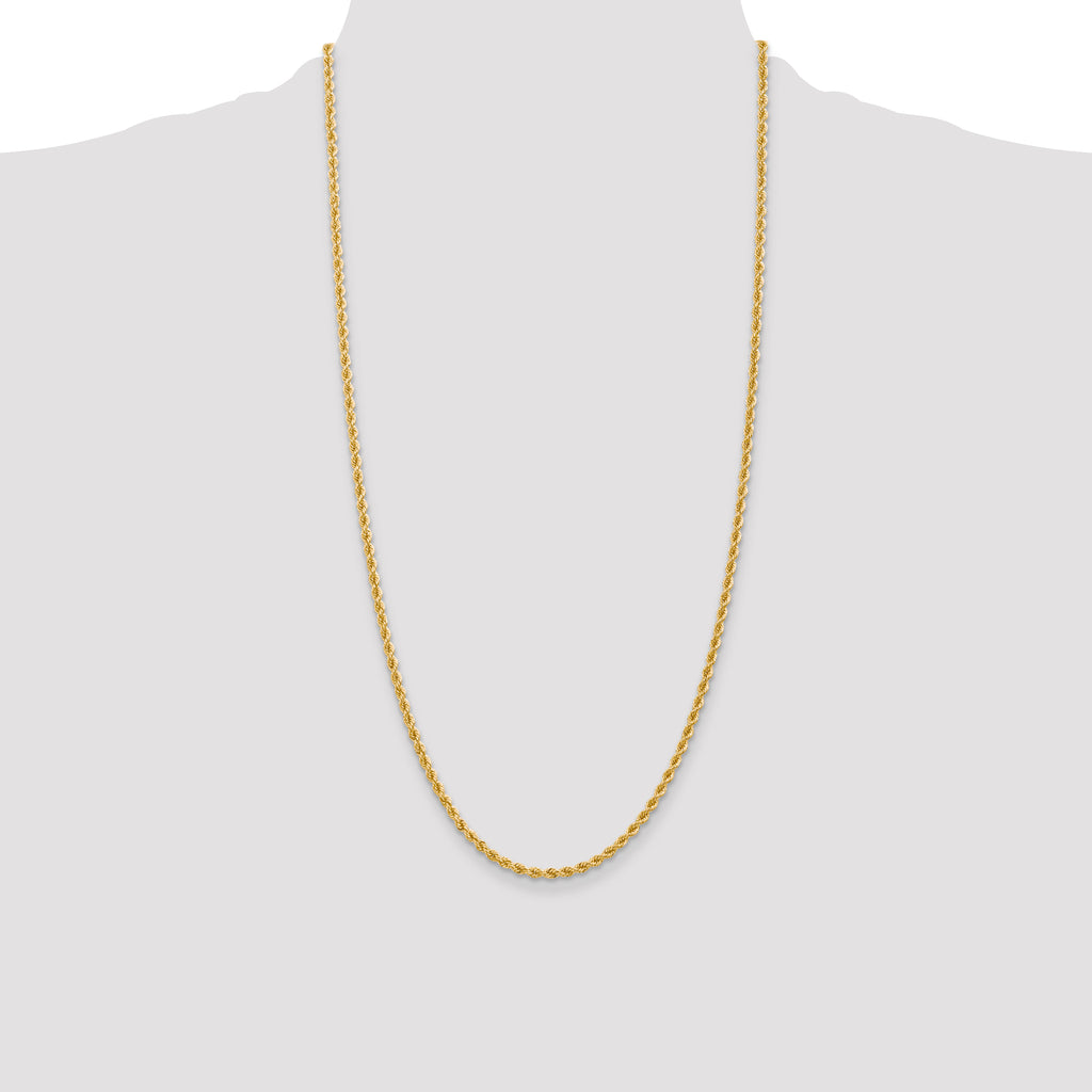 10k 2.75mm Regular Rope Chain