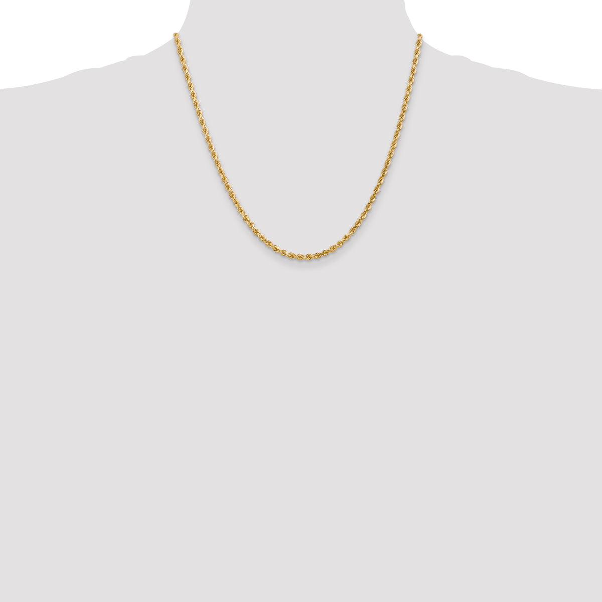 10k 3.0mm Diamond-cut Rope Chain