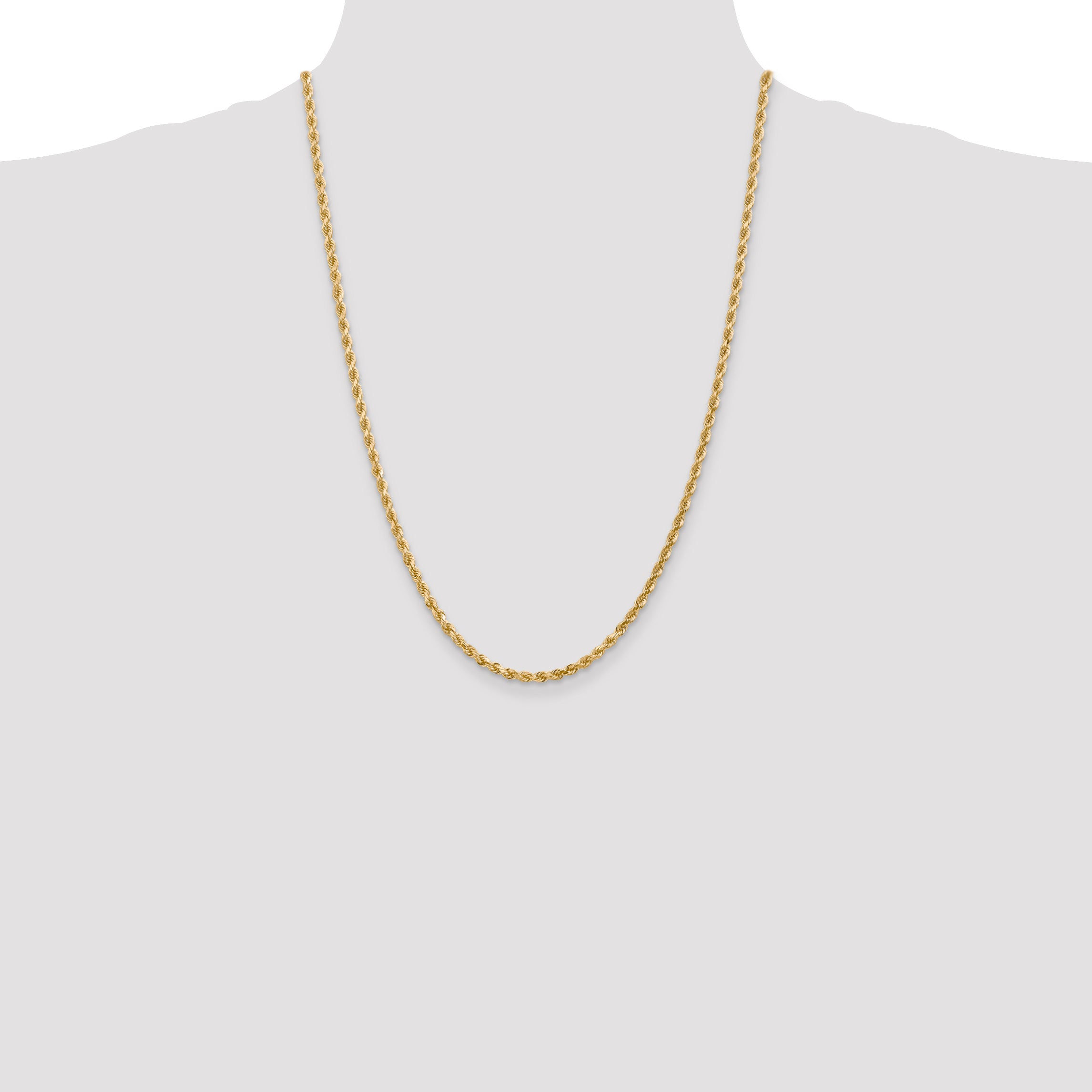 10K None 3.0mm Rope Chain - view 4