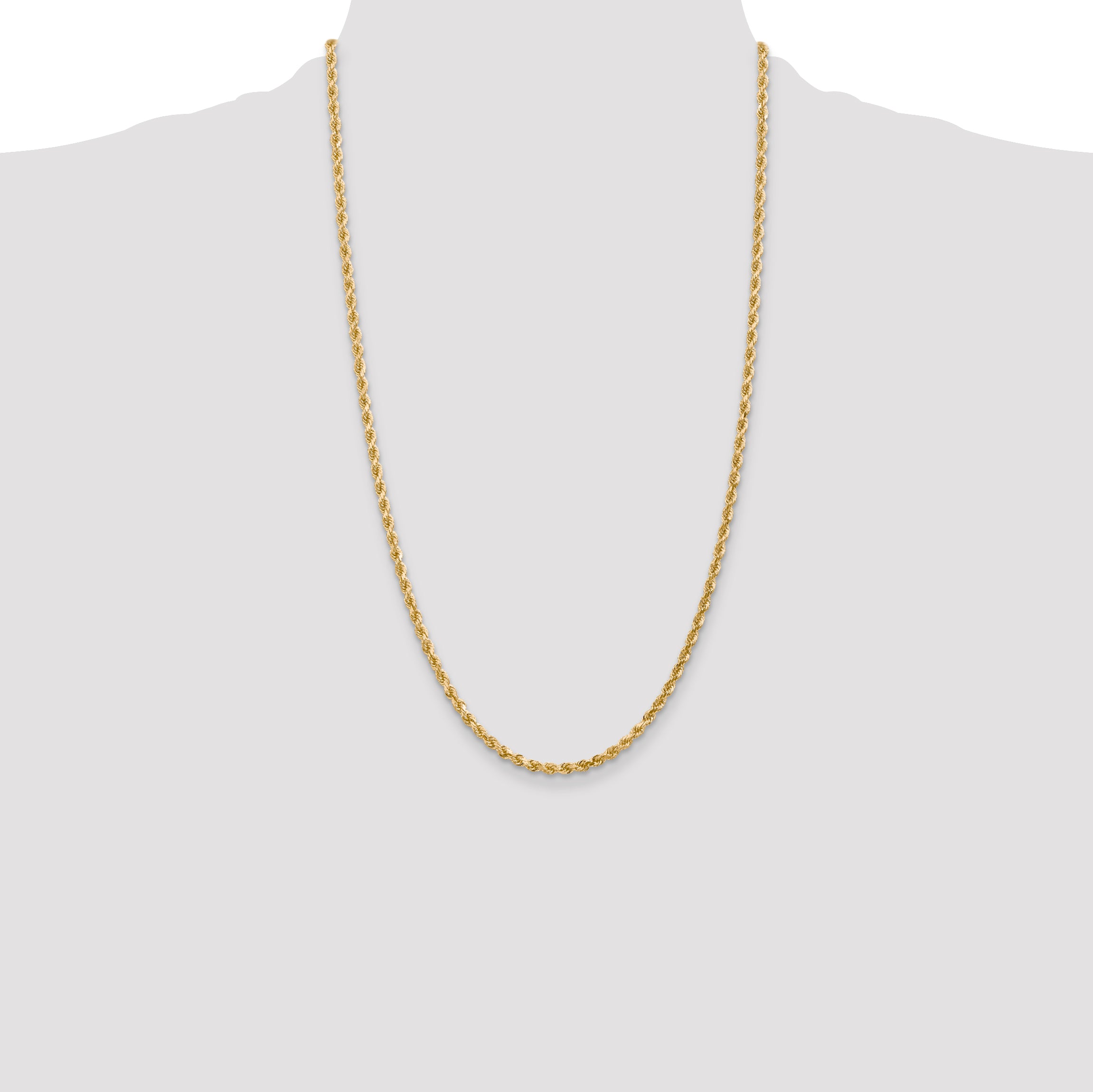 10K None 3.0mm Rope Chain - view 4