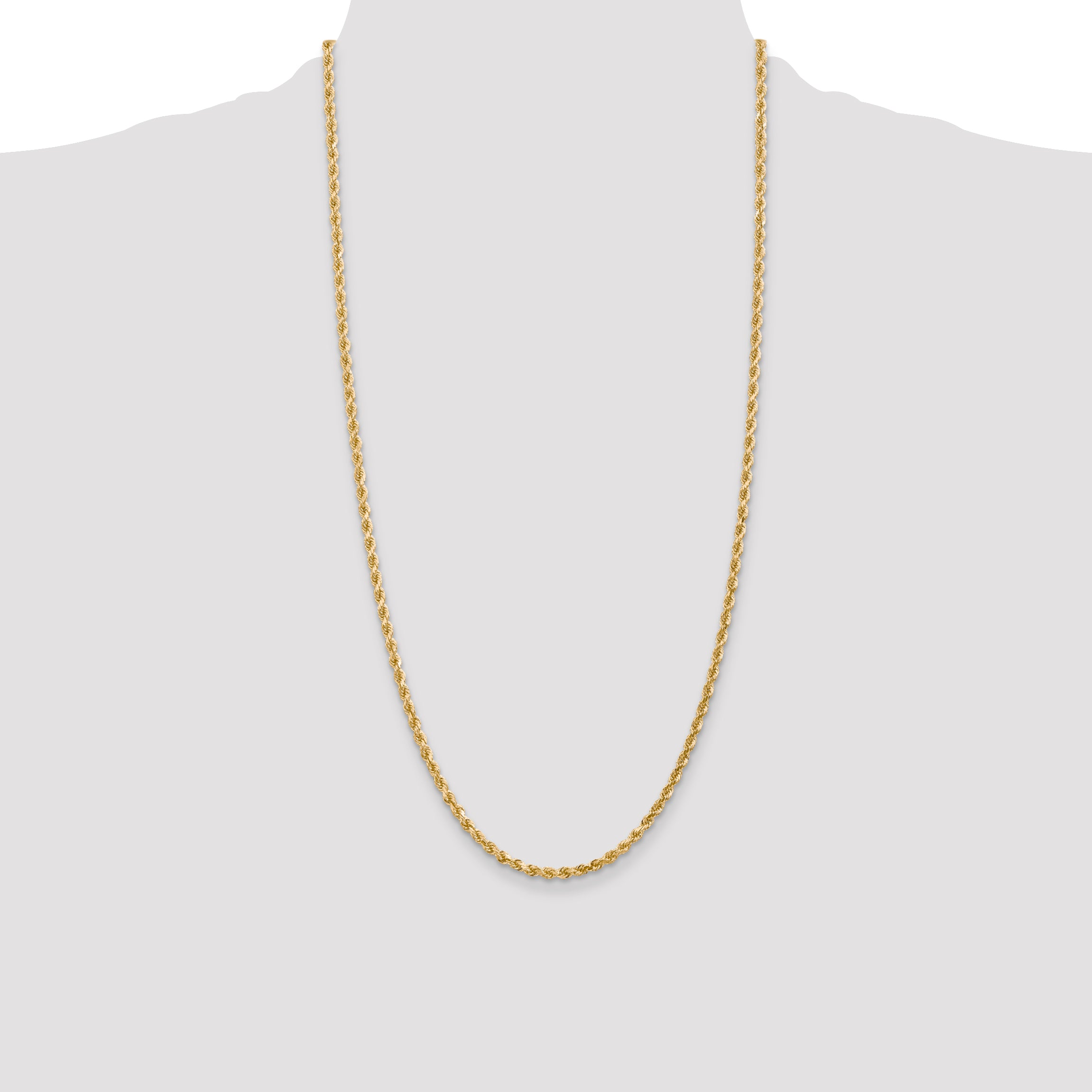 10K None 3.0mm Rope Chain - view 4