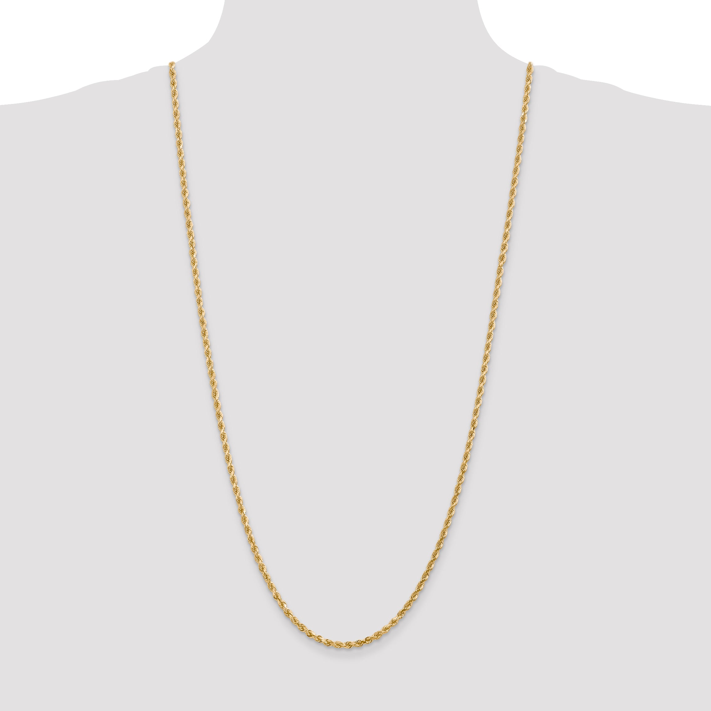 10K None 3.0mm Rope Chain - view 4