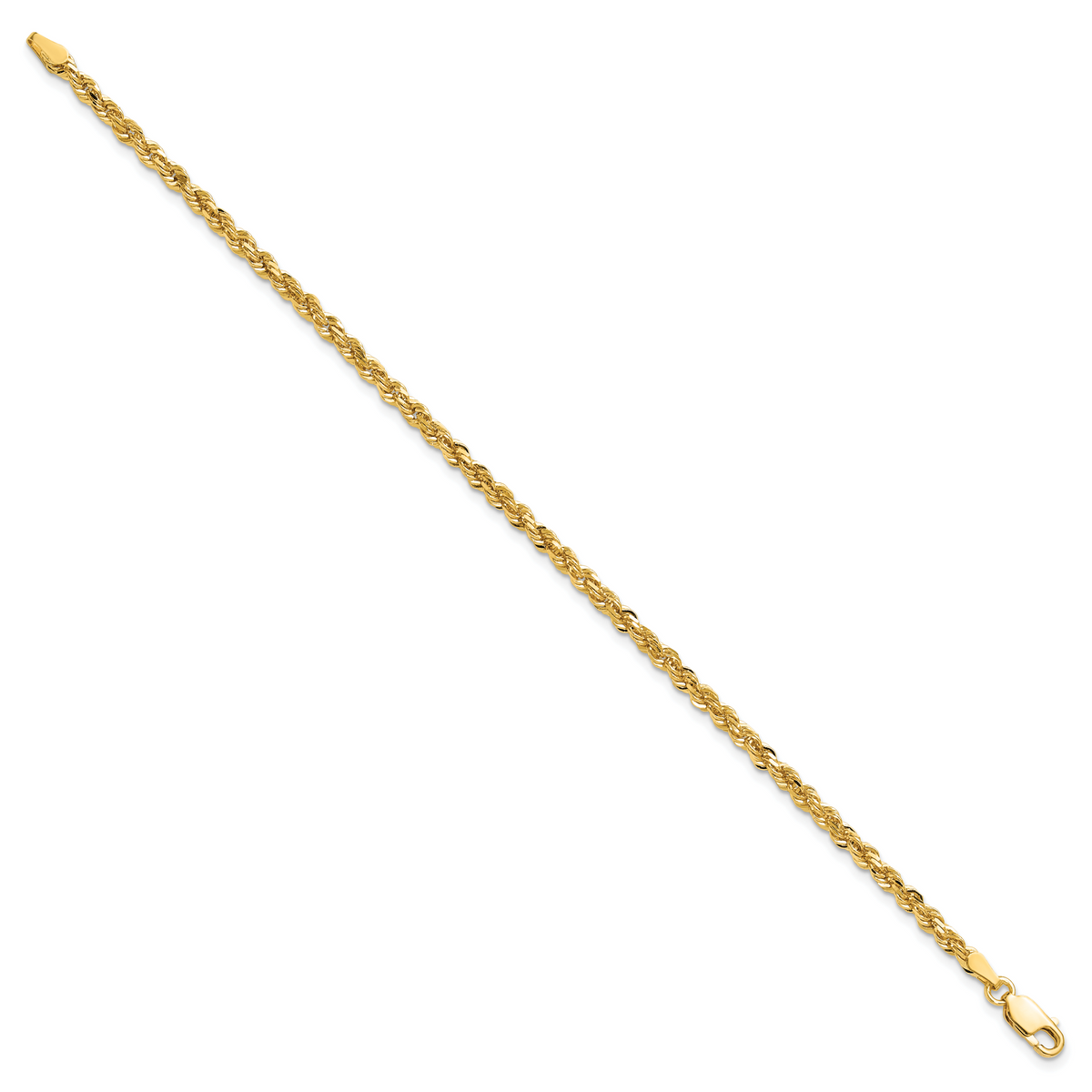 10k 3.0mm Diamond-cut Rope Chain