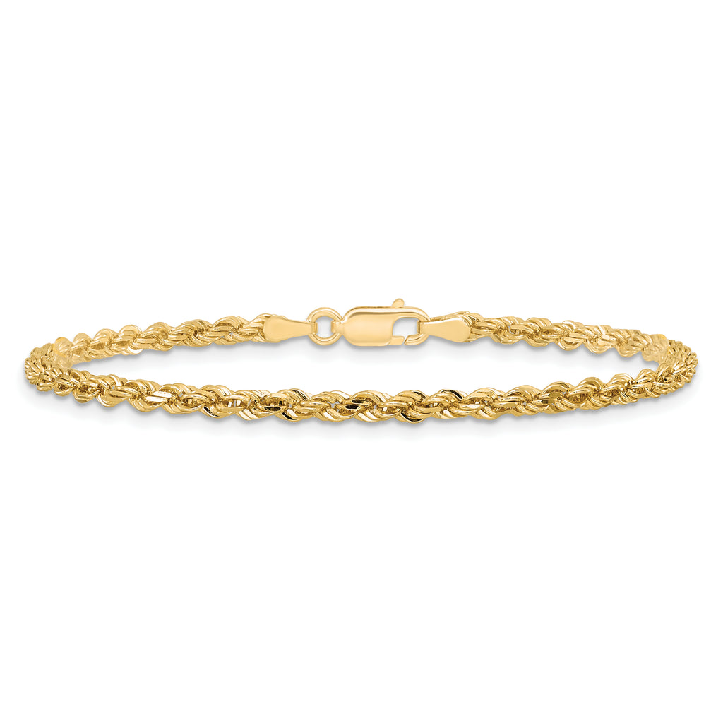 10k 3.0mm Diamond-cut Rope Chain