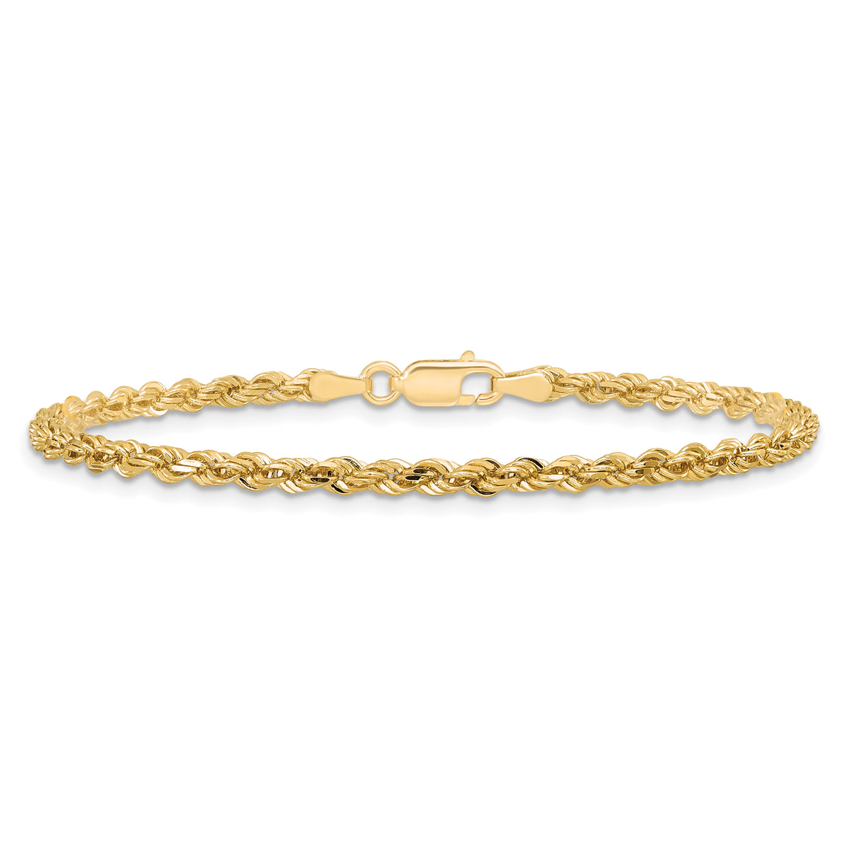 10k 3.0mm Diamond-cut Rope Chain